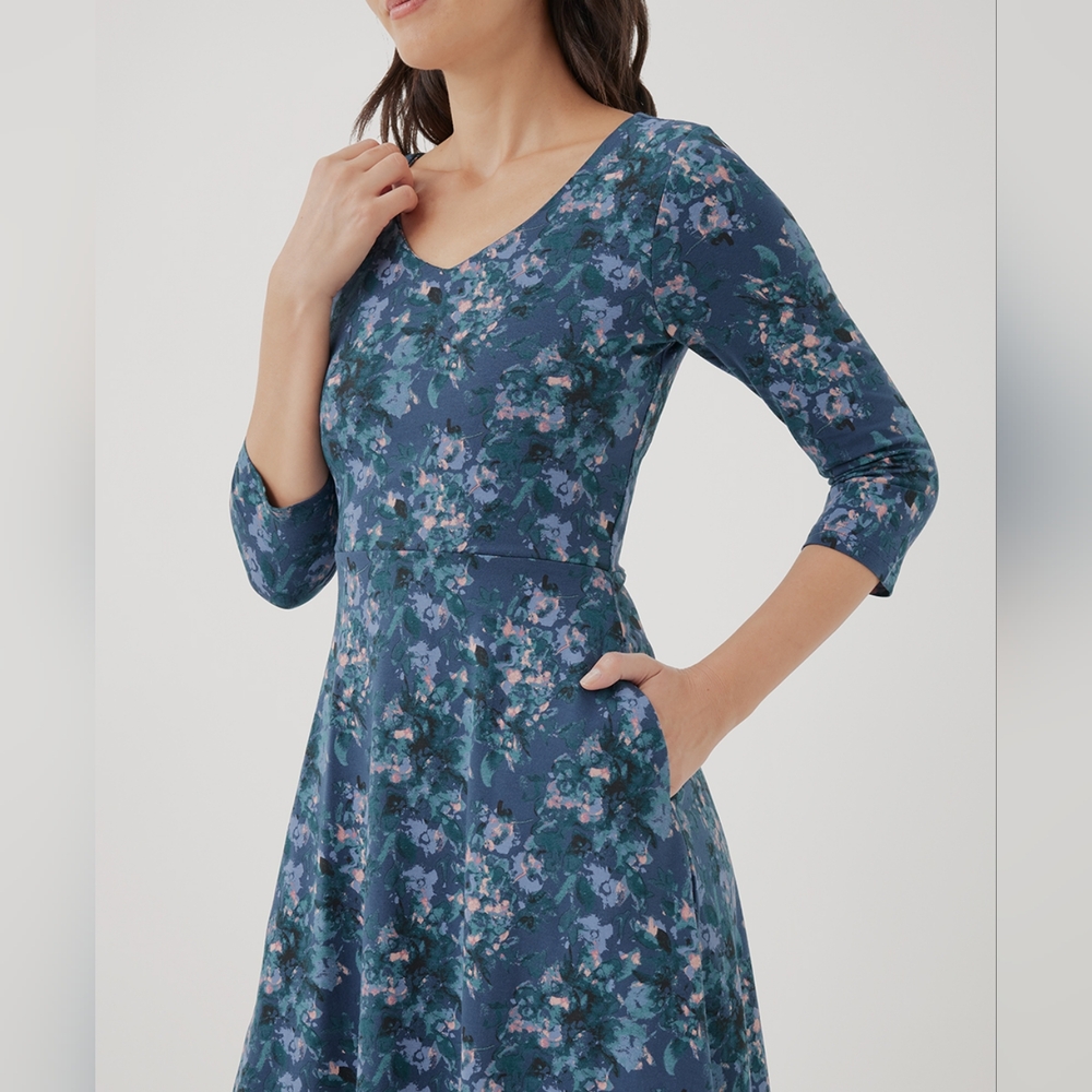 Pact - Women's Fit & Flare Midi Party Dress - Picture 3 of 9